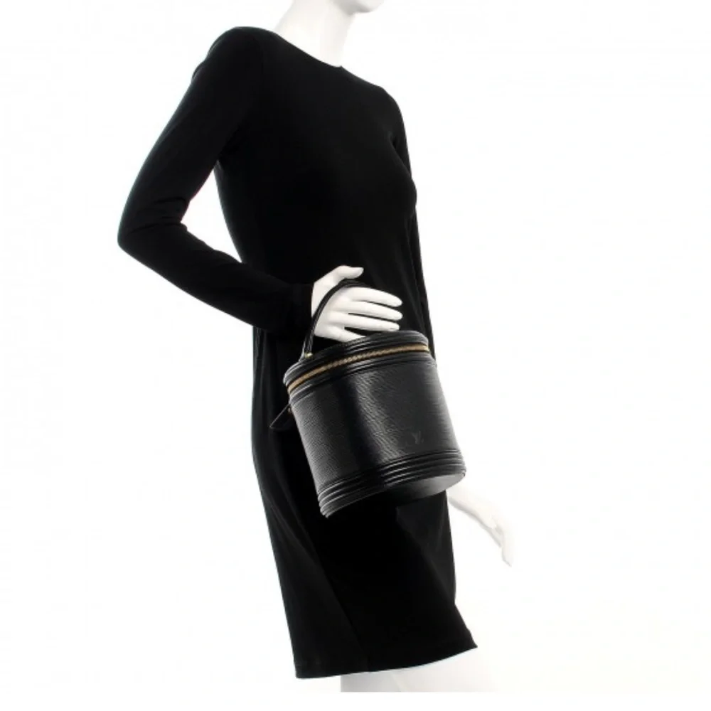 Louis Vuitton Epi Cannes Vanity Handbag Black Cosmetic Case
